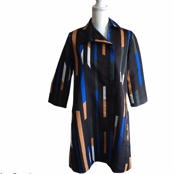 Cos Smooth Printed Long -Sleeved Dress -Black - Picture 2 of 6